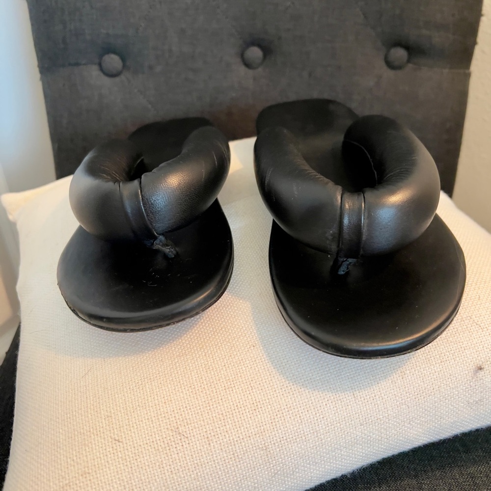 Staud Black leather sandals